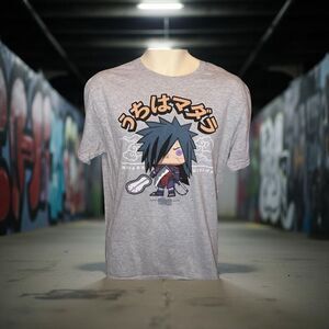 2002 Funko Pop Shirt Naruto Shippuden GameStop Exclusive Gray Graphic Tee L #86